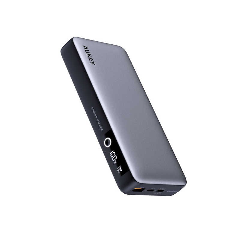 モバイルバッテリー Sprint X 20000mAh PD対応 65W ［USB-A 1ポート/USB-C 2ポート］出力 ［USB-C 1ポート］入力 グレー Gray　PB-Y43-GY