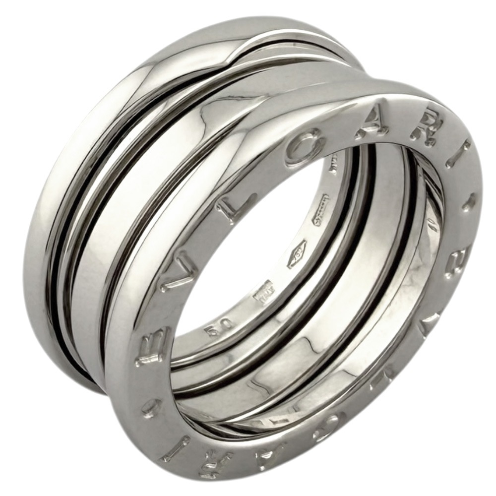 ブルガリ B-zero.1 ビーゼロワン 3バンド リング 指輪 9.5号 18金 K18ホワイトゴールド BVLGARI 中古 美品
