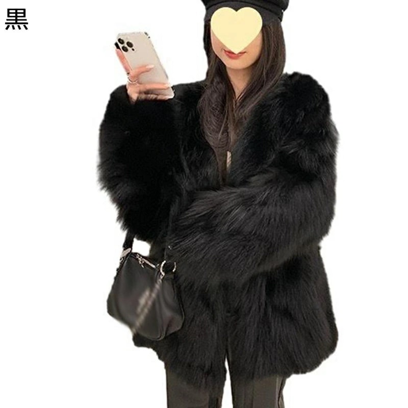 レディースファーコート レディース モコモコ フェイクファー エコファー 小さいサイズ シャギー ミドル丈 無地 防寒コート 毛皮コート 冬服 フェミニン ファッション 防寒 もふもふ 厚手 保温性