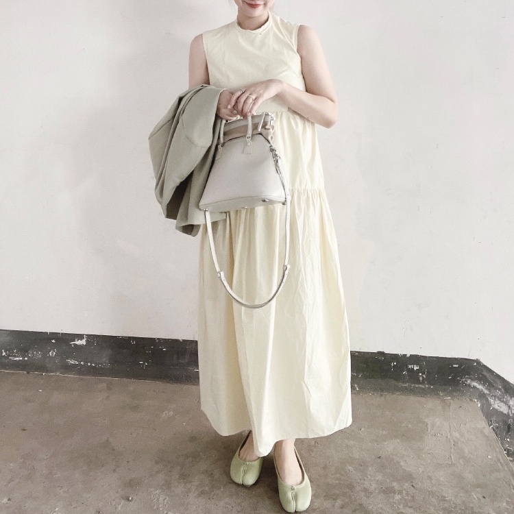 ワンピース フレアワンピース ロング ロング丈 マキシ マキシ丈 袖なし ノースリーブ クルーネック フレア Aライン ハイウエスト 綿 コットン かわいい きれいめ シンプル カジュアル 大人