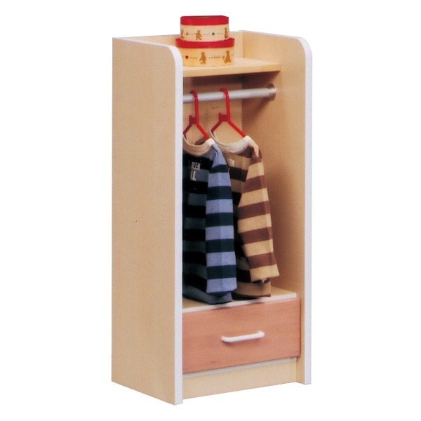 キッズロッカー(衣類収納/子供部屋家具) 木製(天然木) 幅40cm奥行34cm 引き出し収納付き 日本製 ナチュラル ANJUあんじゅ 完成品