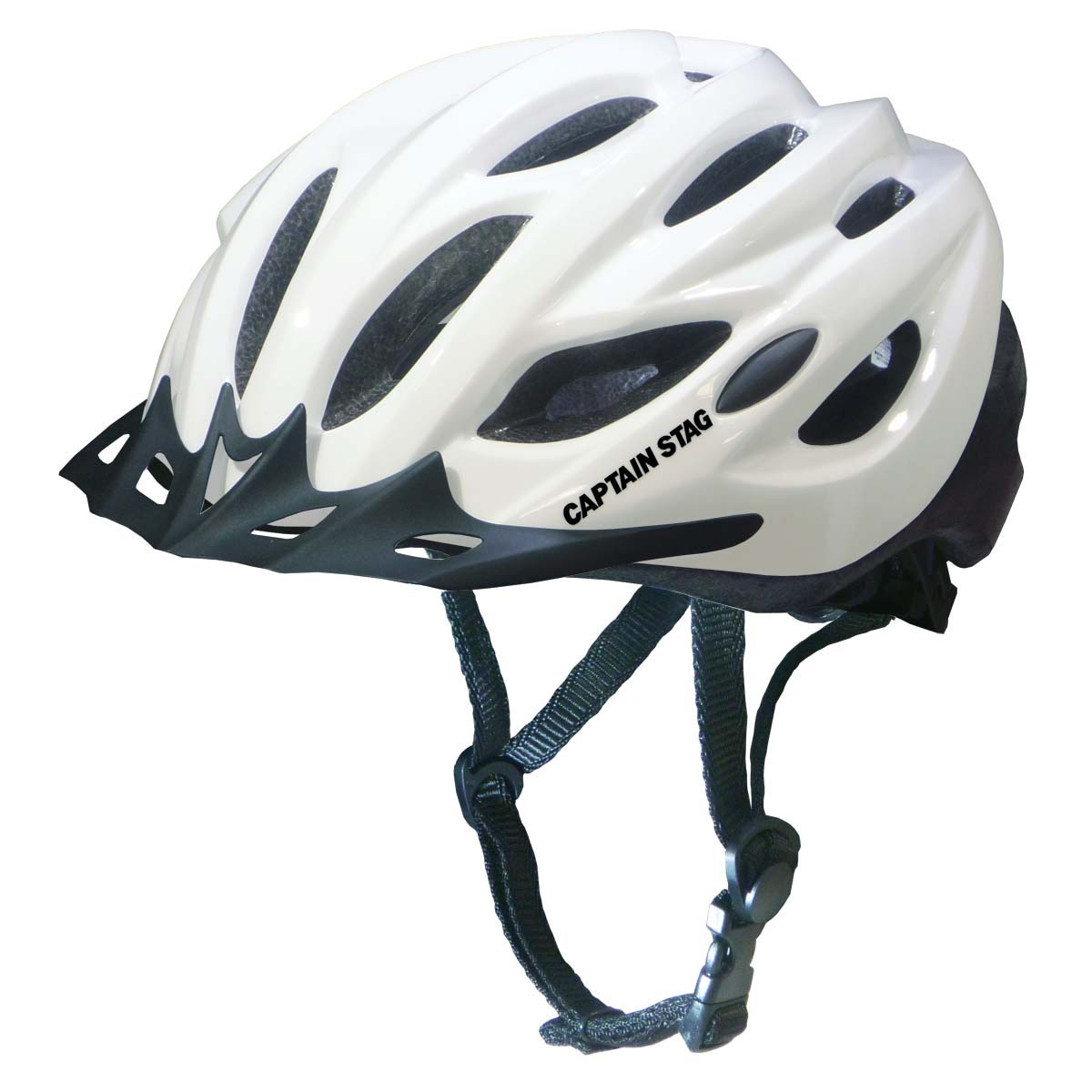 キャプテンスタッグ 自転車 ヘルメット Vento ヴェント XL ホワイト Y-6518 ソフトシェル 60～64cm未満 バイザー取り外し CAPTAIN STAG