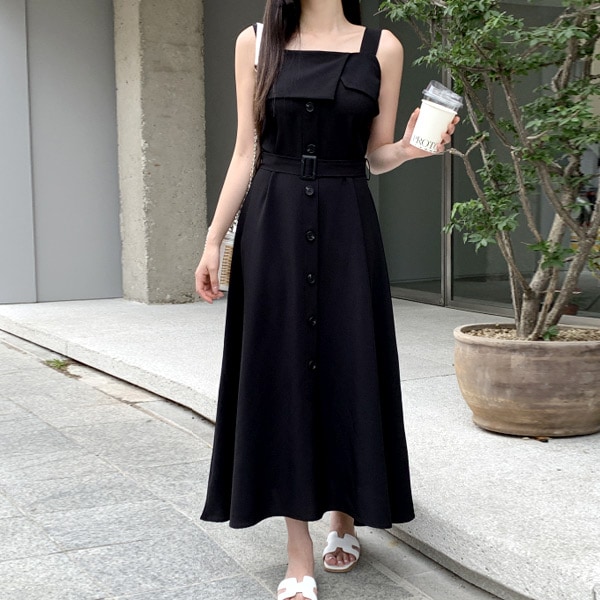 スリーブレスロングワンピース op15274