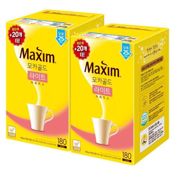 東西 マキシム モカゴールド ライト コーヒーミックス 160+20T X2 360T