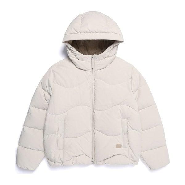 N254WDW970 女性 波型キルティング ダックダウン ジャンパー SILVER BIRCH