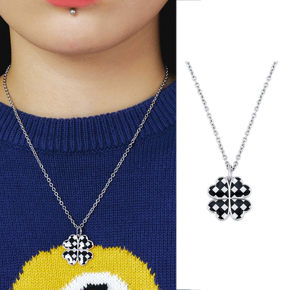 RDCHSコラボ チェッカーボード クローバーネックレス 2022年新作アクセサリー人気ジュエリー
