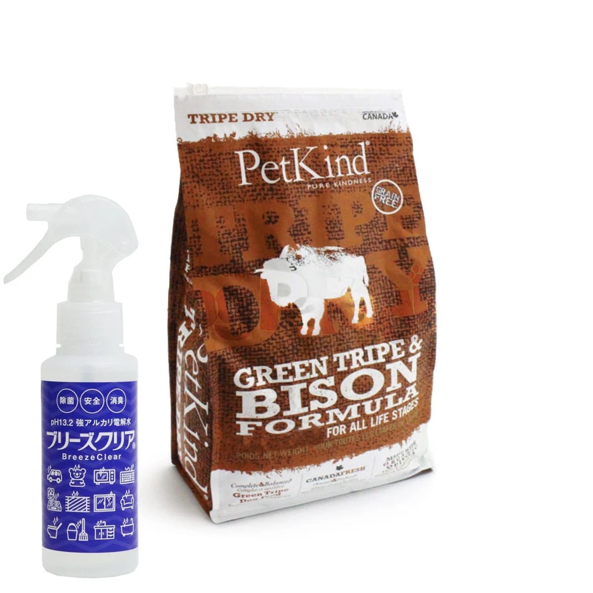 トライプドライ ドッグフード グリーントライプ＆バイソン フォーミュラ 2.72kg【ph13.2強アルカリ電解水100ml付き】