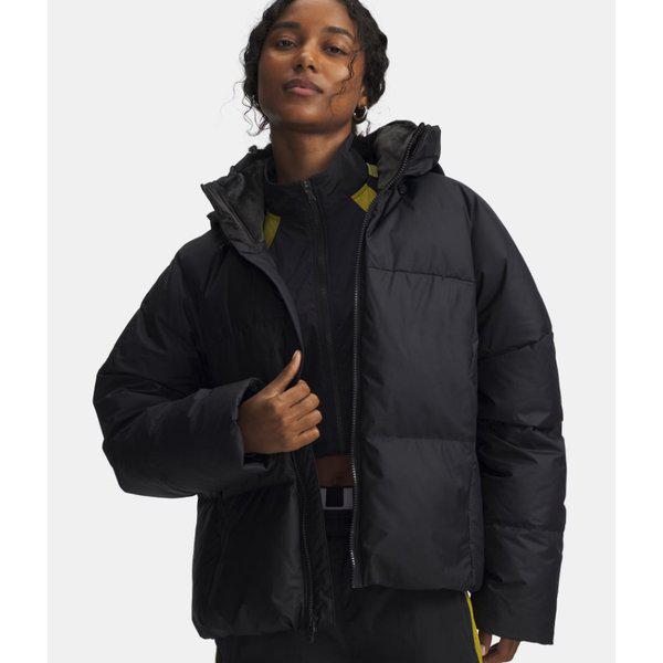 [6001001] 学生用パッド入り女性用冬用パッド入り700フィルパワーダックダウン UA リミットレス ダウン 女性用パファージャケット