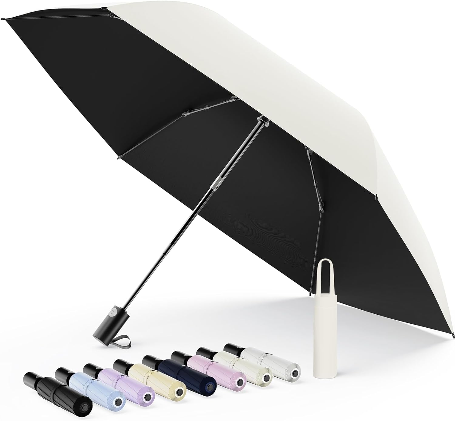 現役皮膚科医監修 JIS認証＆段階収納日傘 UVカット1遮光遮熱 折り畳み傘業界初！安全式自動開閉ALwgreen折りたたみ傘 大きい超軽量 熱中症対策 肌を守る おりたたみ傘 晴雨兼用 耐風頑丈 携