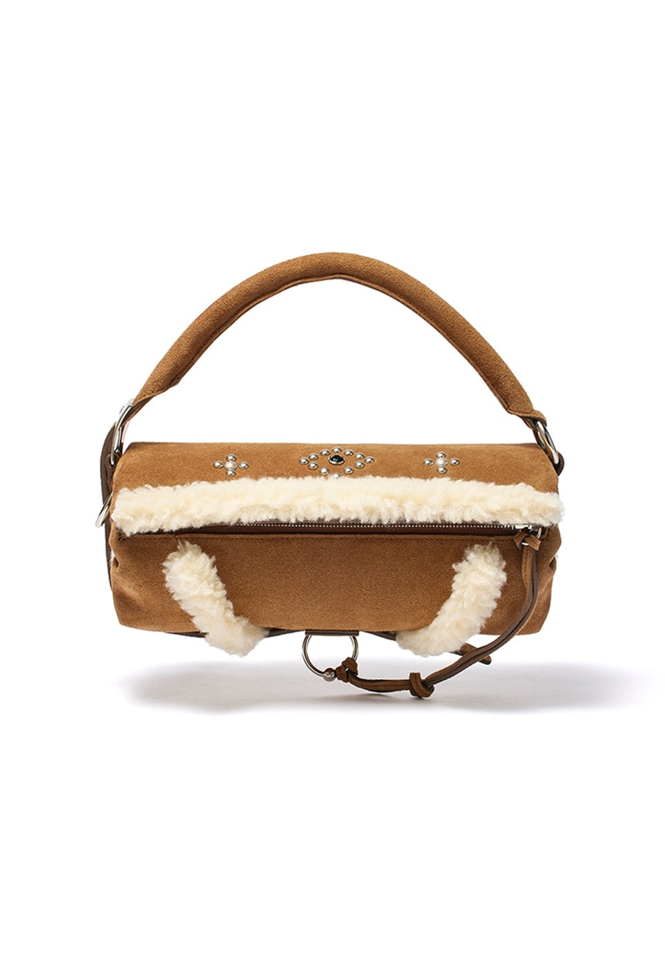【OPEN Yy】25FW SHEARLING STUD PILLOW HANDLE : BROWN