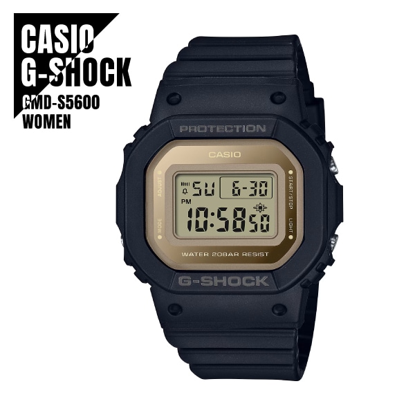 【即納】 CASIO カシオ G-SHOCK Gショック デジタル コンパクトサイズ 女性向け GMD-S5600-1 ブラック 腕時計 レディース 8,745円