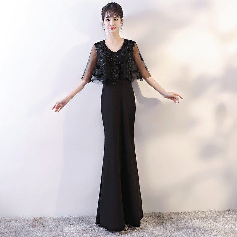 マーメイドドレス カラードレス 演奏会 黒 ロングドレス 安い カクテルドレス 結婚式 イブニングドレス 花嫁 二次会 パーティードレス 発表会 大きい サイズ