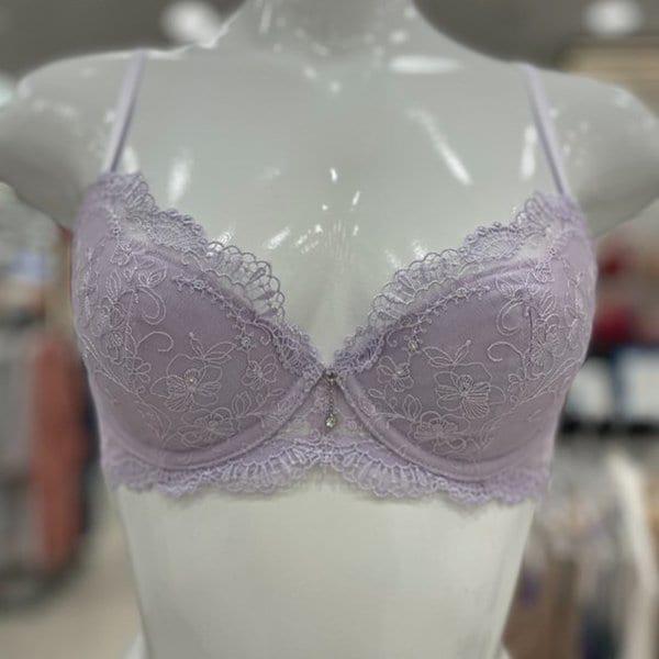 洗練されたスカラーアーチ刺繍ポイントレースブラ/BR980A LVI