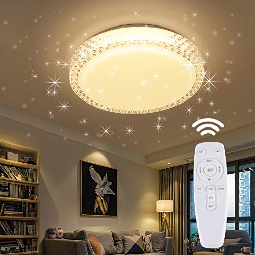 LED シーリングライト 星空効果 25W 無段階調光調色タイプ 4~6畳 常夜灯 モード メモリ機能 照明器具 電球色 昼光色 3000k-6000k 天井 和風 玄関 門灯 廊下 和室 照明 おし