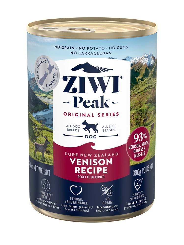 ジウィピーク (ZIWI Peak) 缶詰 ベニソン (犬用) 390g×12缶 (ケース販売)