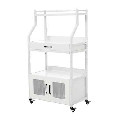 【国内即日発送】プリンター台 プリンターラック キャスター付き プリンター収納 大容量 デスク収納 木製 本ラック 収納ラック コンパクト 360回転ラック オフィス 部屋 収納用 コミックラック