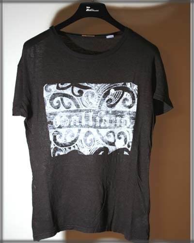 John Galliano エスニックプリ Tシャツ ブラック AUQ737Y AQ609C 790
