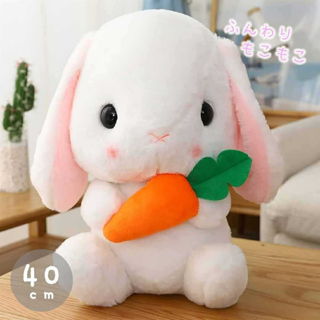 高評価!超人気 ぬいぐるみ ウサギ 特大 人参 にんじん クッション 兎 うさぎ うさちゃん 抱き枕 動物 アニマル かわいい チャーミング おもちゃ 誕生日 クリスマス ギフト サプライズ