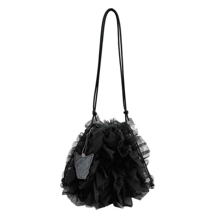 クロミ チュール巾着ショルダーバッグ 巾着バッグ レディース レース ブラック 198539