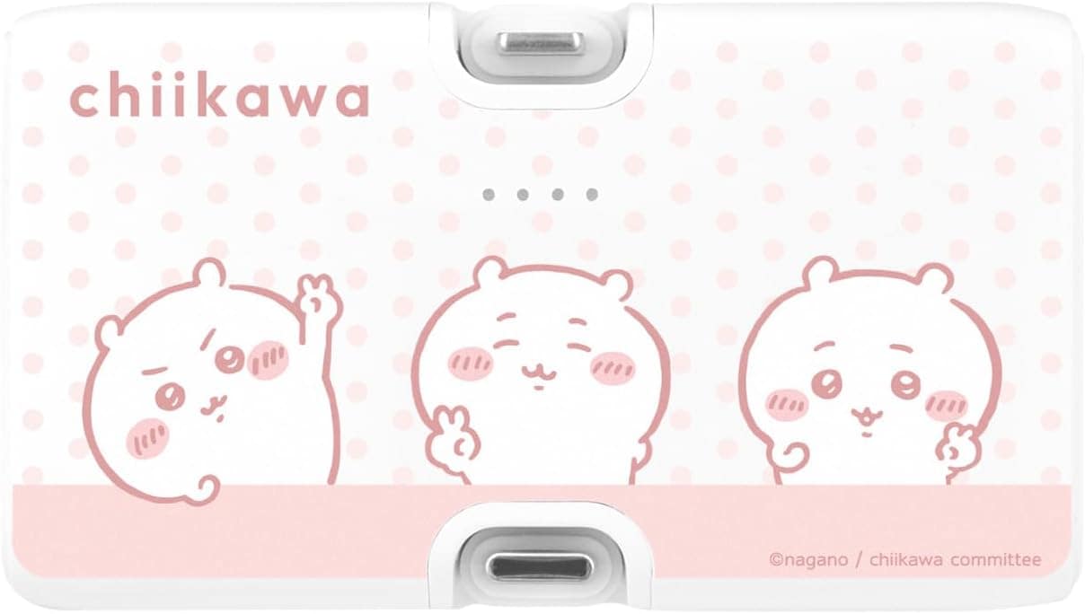 グルマンディーズ ちいかわ LightningType-C コネクタ付き リチウムイオン充電器 4000mAh ちいかわ CK-62A