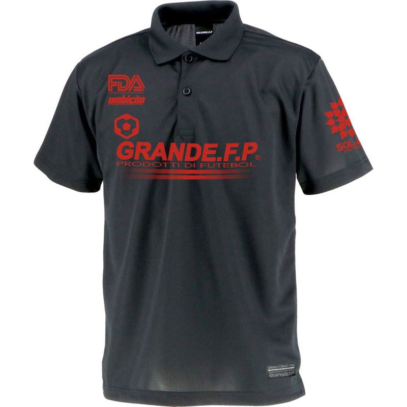 GRANDE.F.P(グランデエフピー) GRANDE.F.P グランデ.エフ.ピー.ハイパーロゴ.ドライメッシュポロ フットサル ポロシャツ (gfph20009-0935)