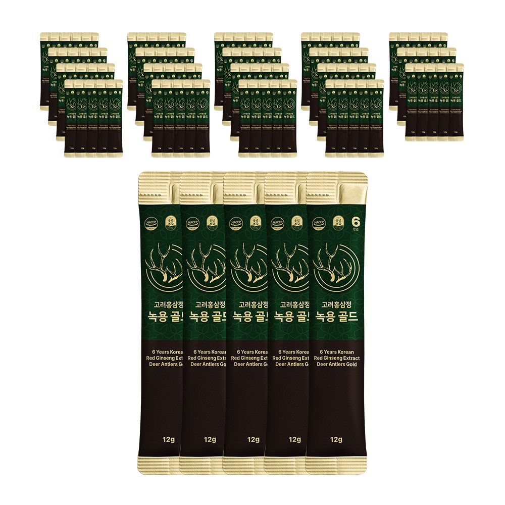 豊年補感6年根高麗紅参精緑用ゴールドバルク包装12g100個