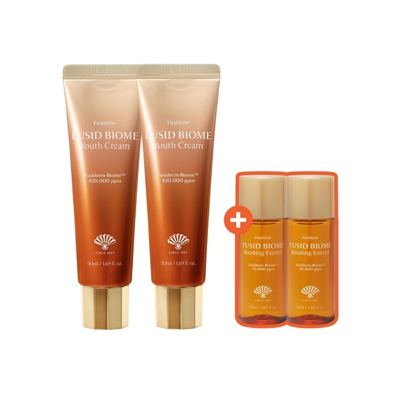 【2本束】東和薬品フシダインフシド バイオム ユースクリーム 50ml + ブーストエッセンス 55ml 2本 本品単独贈呈