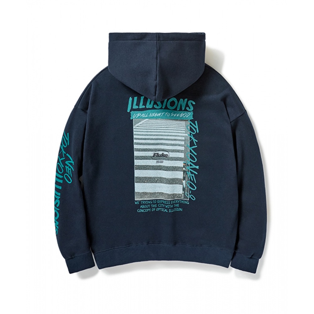 FLUKEイリューション2フードTシャツネイビーFHT2029-Z