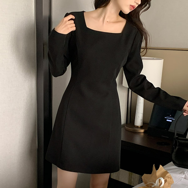 スクエアネックミニワンピース op14981