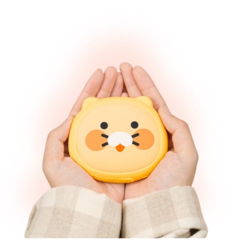 顔型 補助バッテリー カイロ 5000mAh C type / 春食 ライアン アピーチ