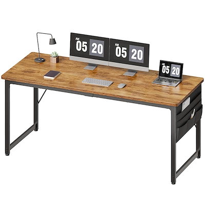 YeTom デスク 机 pcデスク パソコンデスク 勉強机 幅100cm ?〓 布製引き出し付き YeTom パソコンデスク pc 幅100*奥行48cm つくえ シンプル 収納袋付き