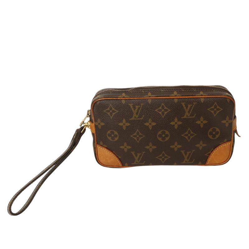 LOUIS VUITTON ルイヴィトン M51825 モノグラム マルリードラゴンヌPM セカンドバッグブラウン A-8066