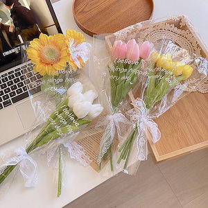 手持ち花リップ造花母の日ギフト花束花ホームデコレーションピクニック写真小道具