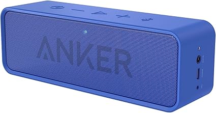 Anker Soundcore ポータブル Bluetooth5.0 スピーカー 24時間連続再生可能【デュアルドライバー / IPX5防水規格 / ワイヤレススピーカー/内蔵マイク搭載】(ブルー)