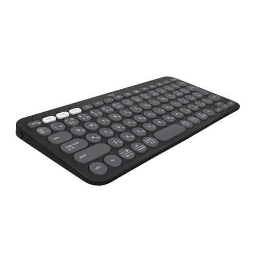 ロジクール ワイヤレスキーボード PEBBLE KEYS 2 K380sGR 薄型 軽量 415g 小型 Bluetooth Logi Bolt ワイヤレス 無線 キーボード Easy-Switch