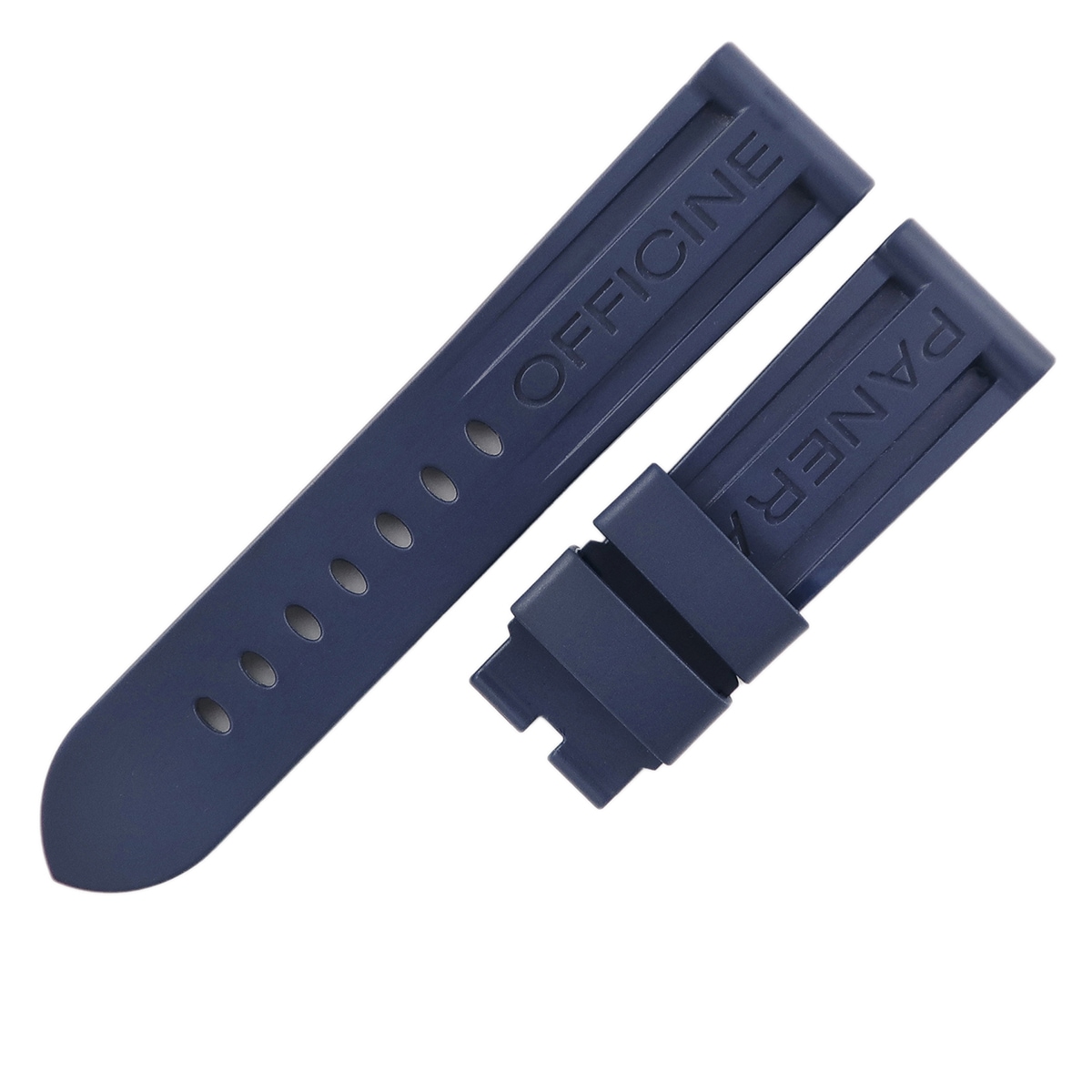 ルミノール用 ラバーバンド メンズ 純正 替え ベルト ストラップ 24ｍｍ 紺 3年保証