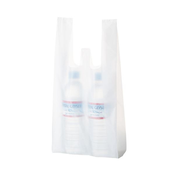 （まとめ） 乳白レジ袋 No12 100枚入x10 [x10セット]