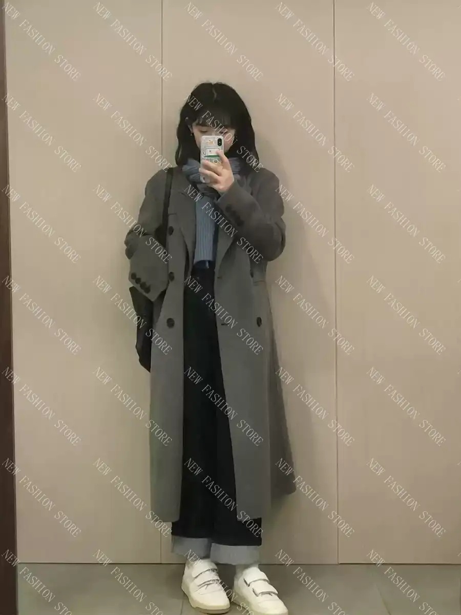 コートレディース秋冬新作韓国系小柄ミディアムコート-96