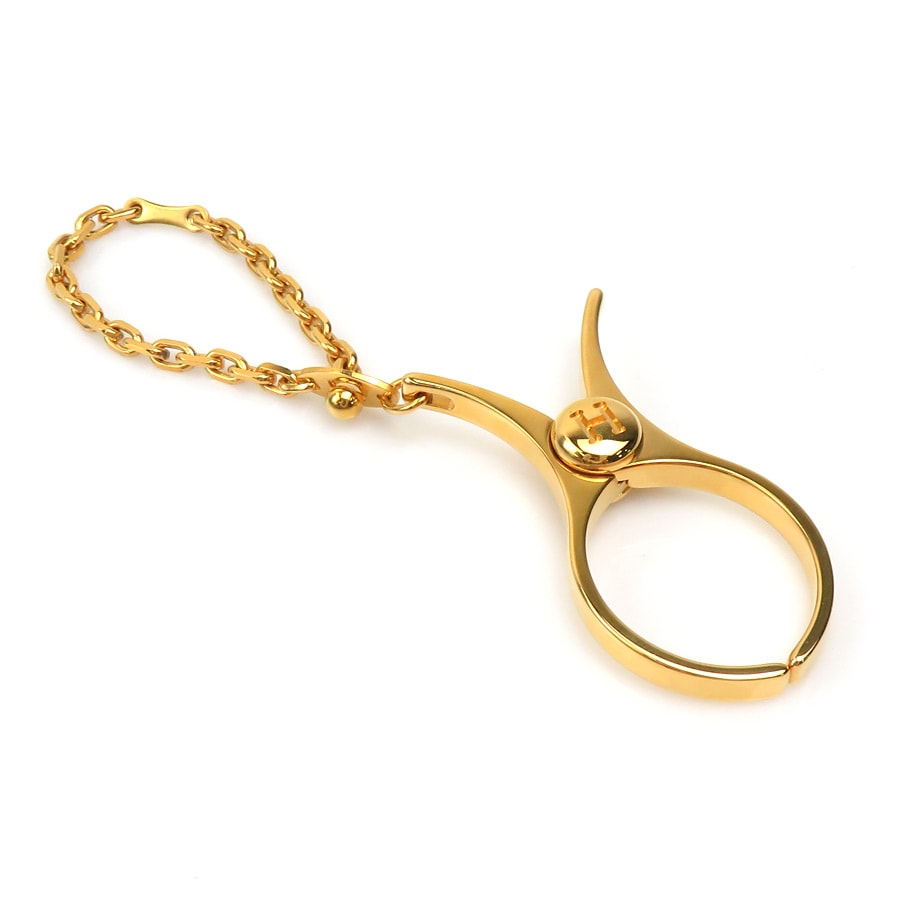 エルメス HERMES チャーム グローブホルダー フィロー メタル ゴールド ユニセックス e60726n