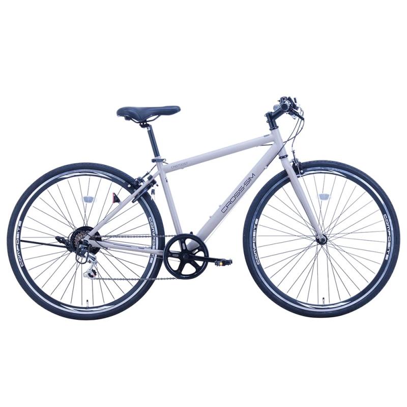 クロッシム 自転車 大人 クロスバイク スポーツ 街乗り シマノ製外装6段変速 700X32C CRSIM7006-450 フラットグレー ブランド: サカイサイクル(SAKAI CYCLE)