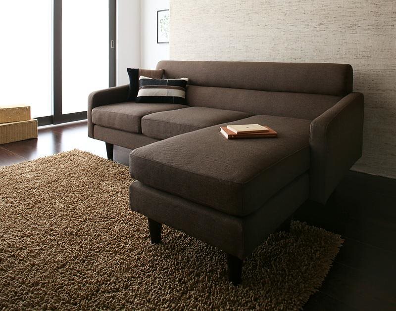 コーナーカウチソファ [Milan]ミラン ミドルサイズ ブラウン 42,618円