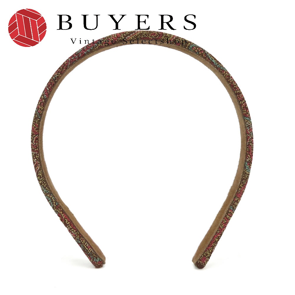 中古 その他アクセサリー カチューシャ コットン スウェード ブラウン系 マルチカラー ペイズリー柄 ヘアアクセサリー おしゃれ レディース 女性
