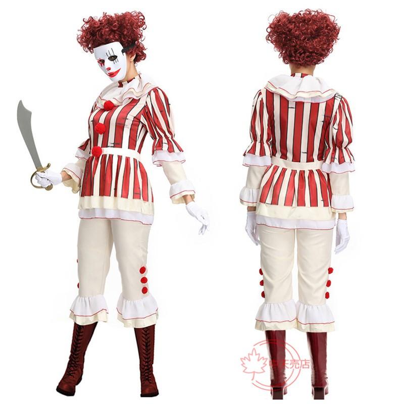 【激安開催！】欧米風ホラーサーカスピエロ　ハロウィン レディース衣装　コスプレイベントキャラクター衣装　舞台衣装　演出服　クリスマス　サーカス