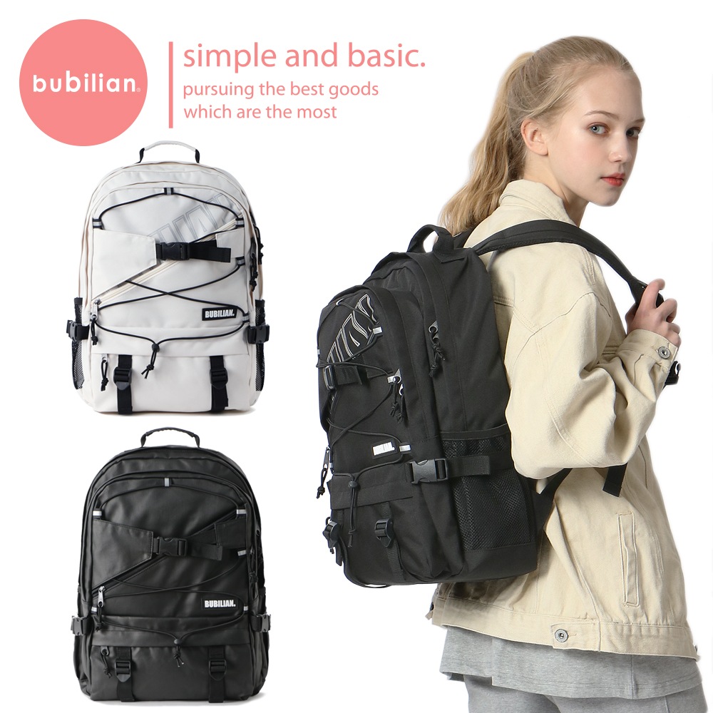 BUBILIAN] BOSBスコッチライトを利用+安全性アップ/ポイントと素敵さをプラス/シンプルなデザインと快適さの出会い/2Dリュック/多くのポケット