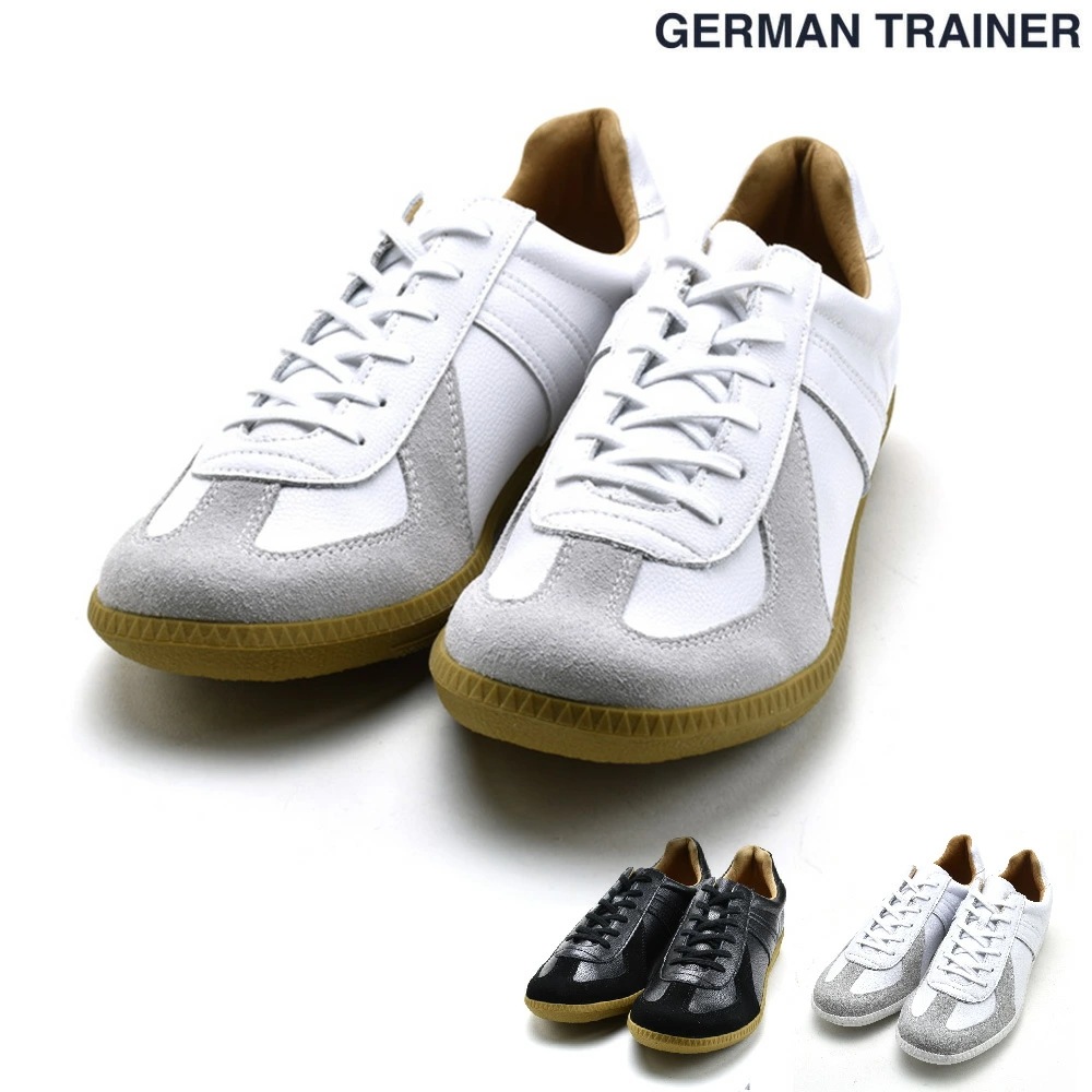 ジャーマントレーナー GERMAN TRAINER スニーカー ローカット ミリタリーシューズ ブラック ホワイト 黒 白 メンズ レディース[42500]