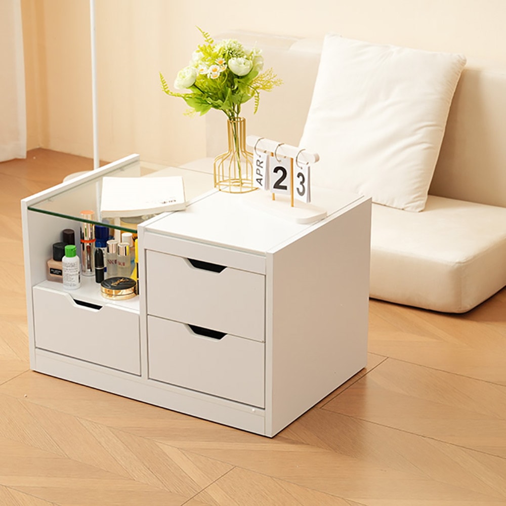 【国内即日発送】ドレッサーテーブル ドレッサー 化粧台 リビングテーブル 3色LED テーブル 鏡台 1台2役 ライト付き 女優ミラー 引き出し コンパクト 多機能 収納 メイク台 シンプル 大容量