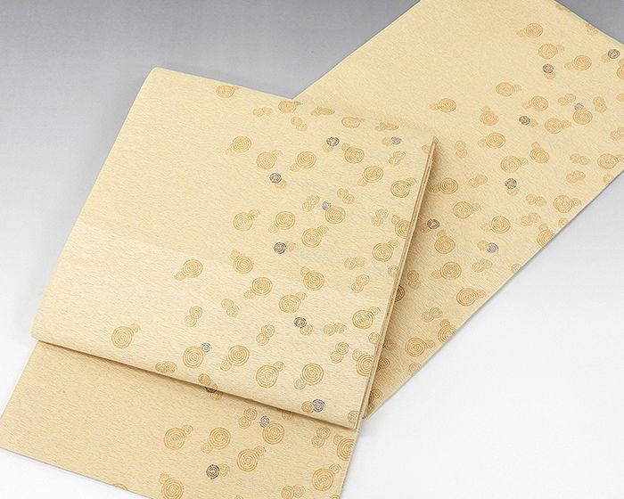 袋帯 新品仕立済 正絹 西陣 大光謹製 渦巻幾何模様 袋帯 新品 仕立て上がり