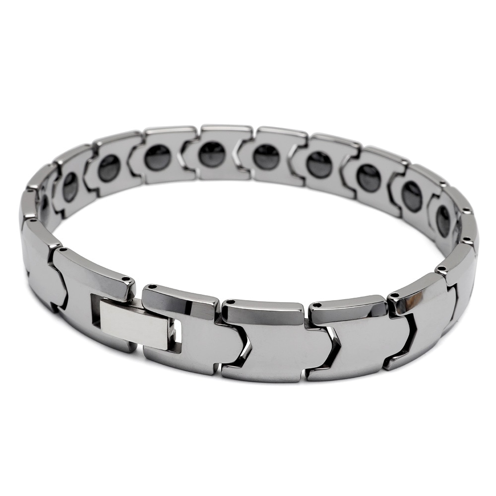 タングステン 磁気ブレスレット ヘマタイトビーズ付き [b931]