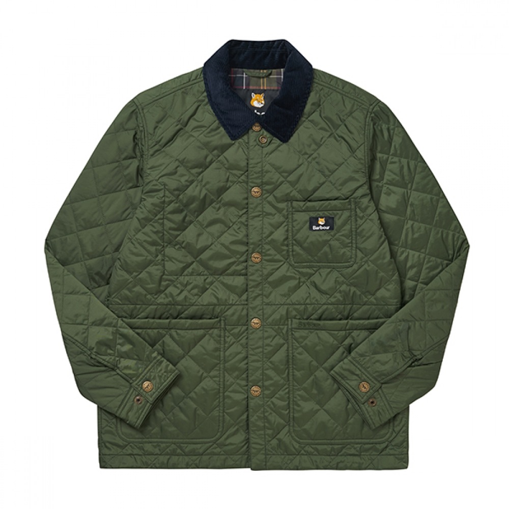 BARBOUR MQU1735 MQU GN73 バーバー x メゾンキツネフォックスヘッドダイヤモンドクオリファイングメンズジャケット