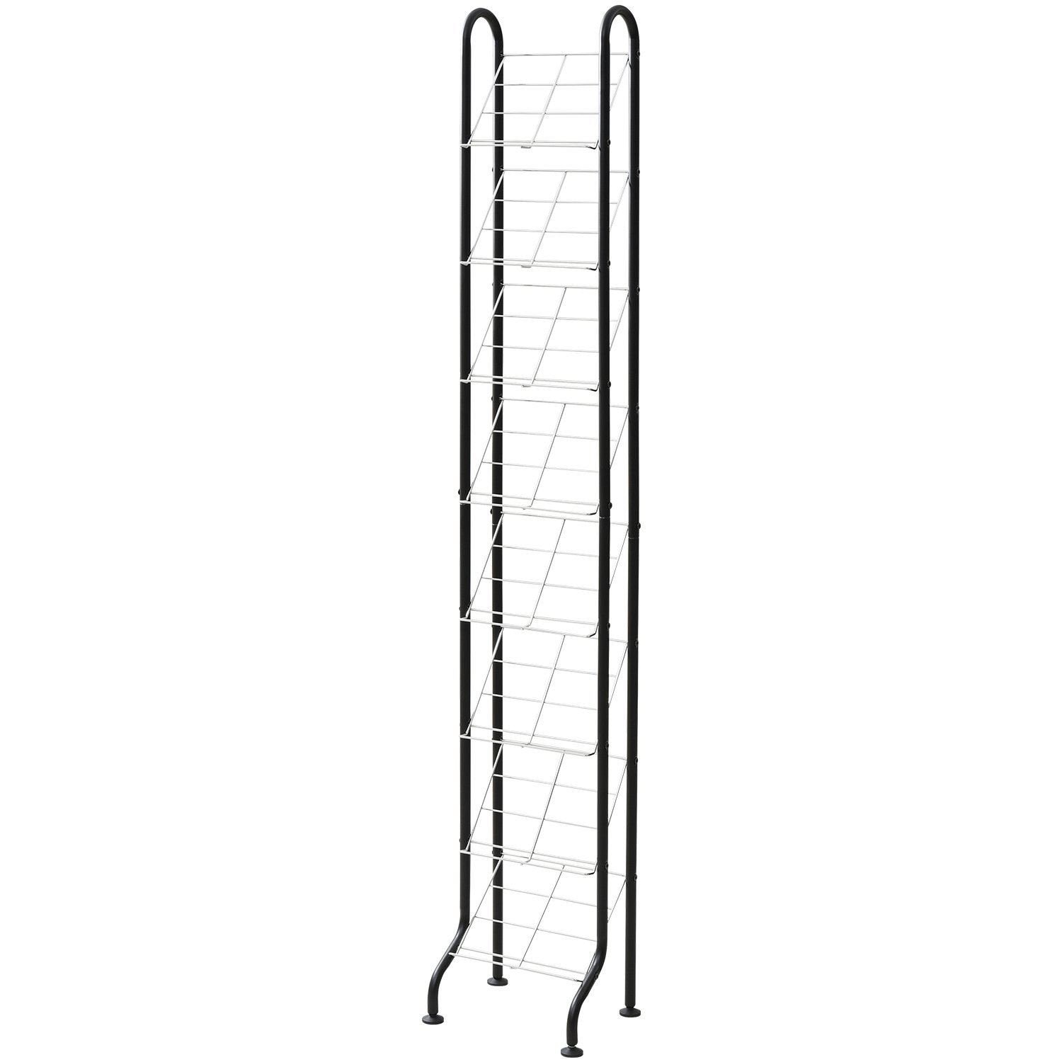 シューズラック スリム 8段 最大8足収納 幅31×奥行26×高さ183cm アジャスター付き 組立品 ホワイト SR-308R(MWH)